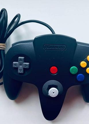 Геймпад nintendo 64 nus-005, темно-серый, б/у