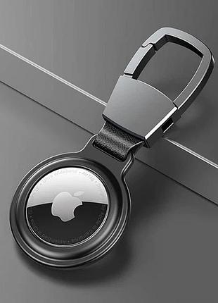 Металевий чохол брелок для apple airtag чорний