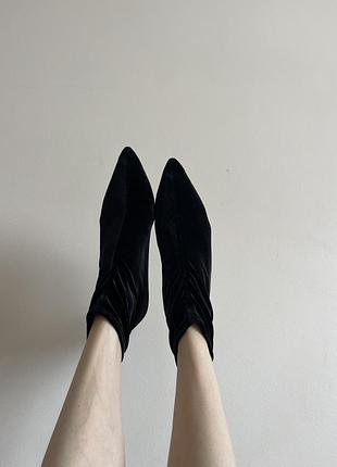 Бархатні чоботи zara woman