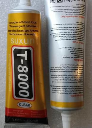 Клей силіконовий t-8000 t800 t 8000 50 ml у тюбику з дозатором прозорий