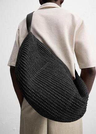 Zara плетена сумка