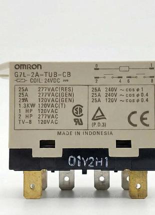 Электромагнитное реле omron g7l-2a-tub-cb 24vdc индонезия