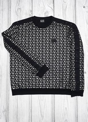 Монограммная кофта с лампасами emporio armani 7 ea7 свитшот размер 2-3xl