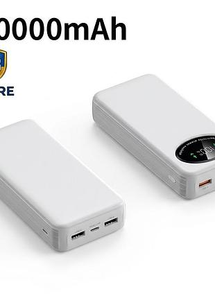 Повербанк xuqg 20000 mah с led-дисплеем и быстрой зарядкой x172 (белый)