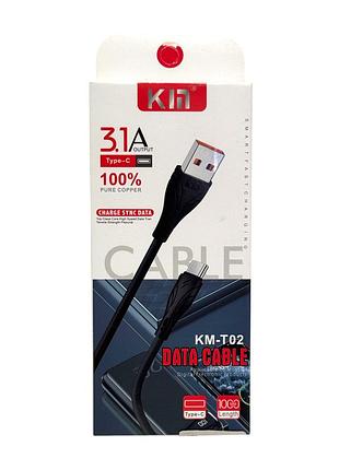 Кабель usb-usb type-c 1м чорний