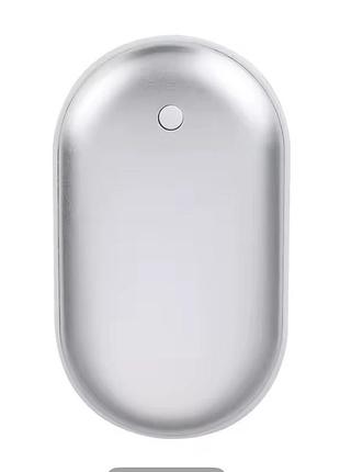 Грілка для рук до 60 °c, 2в1 power bank q11 2400 mah сірий