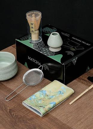 Набор mavanto 5456 для приготовления чая матча 7 предметов light green