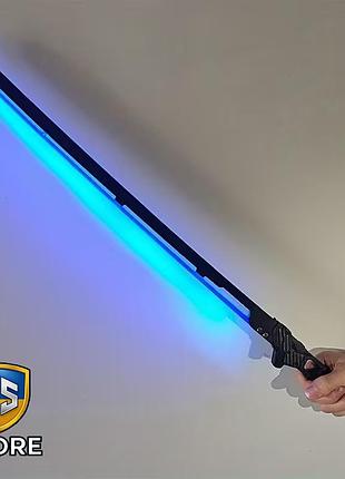 Самурайский led меч в стиле киберпанк, 80 см (синий)