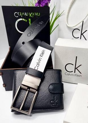 Мужской кожаный ремень для джинс и брюк ck турецкий черный пояс высокого качества келвин кляйн + кошелек
