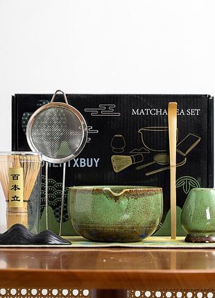 Набор mavanto 7458 для приготовления чая матча 7 предметов green