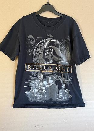 Футболка star wars rogue one дитяча 10-12 років чорна бавовна