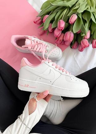 Кроссовки женские nike air force low white pink