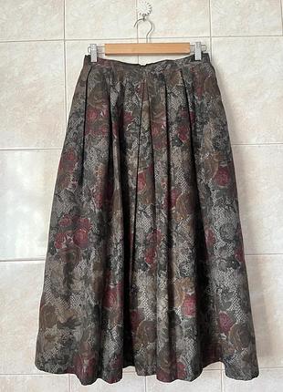 Пишна спідниця міді бавовна модал vintage stories в стилі ретро вінтаж гоблінкор made in austria 🇦🇹