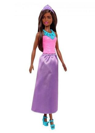 Кукла barbie дримтопия очаровательная принцесса темная шатенка в фиолетовой юбке (hgr00-hgr02)