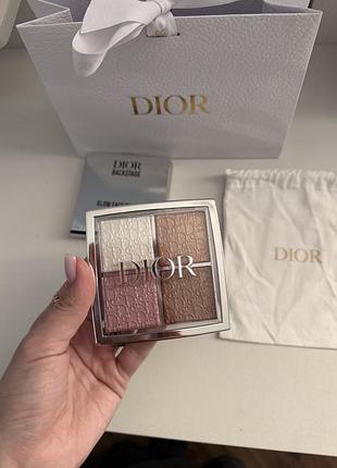 Палетка хайлайтер 001 dior backstage glow maximizer palette