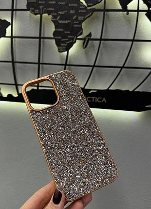 Чохол tpu swarovski з блиском для iphone 16 pro max,преміум чохол зі стразами для айфона 16 про макс