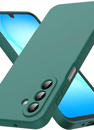 Чехол fiji full soft premium для samsung galaxy a26 5g (a266) противоударный бампер с микрофиброй dark green