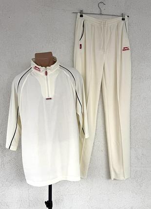 Спортивний костюм slazenger молочний l/m поліестер відмінний стан