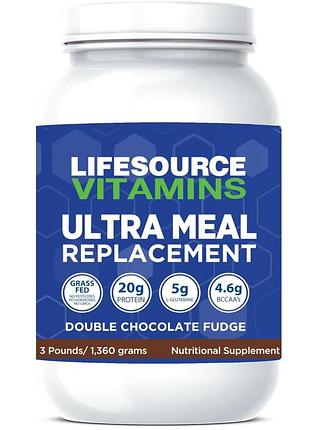 Добавка премиум-класса изолят сывороточного белка со стевией lifesource vitamins ultra meal replacement 1360 г