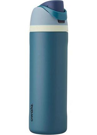 Фляга для воды премиум-класса owala freesip insulated stainless steel water bottl denim 750 мл
