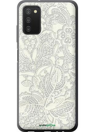 Чехол на samsung galaxy a03s a037f белое кружево "4383t-2381-2448"