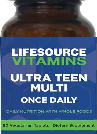 Добавка премиум-класса мультивитамины для подростков lifesource vitamins ultra teen multi 60 таблеток