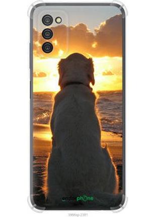 Чехол на samsung galaxy a03s a037f закат и собака "3966sp-2381-2448"