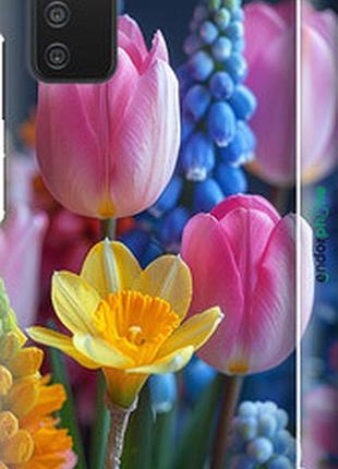 Чехол на samsung galaxy a03s a037f весенние цветы "6058m-2381-2448"