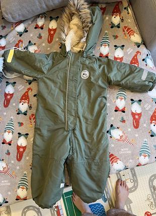 Зимний комбинезон h&amp;m 98 оливковый