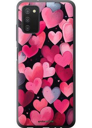 Чехол на samsung galaxy a03s a037f сердечки 4 "5662t-2381-2448"