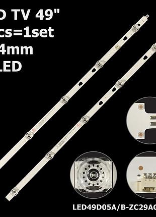 Led підсвітка tv 49" kivi 49us720su led49008a zc14g-02 p/n: 303439008204 9шт.