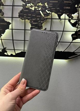 Шкіряний чохол-книжка самсунг а55,чохол-книжка business leather для samsung a55 (сірий)