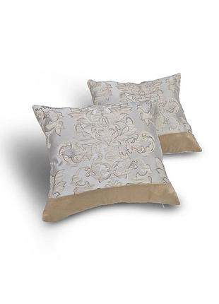 Комплект декоративных подушек firanka damask 40х35см 2шт бежевые с песочным (п_0871)