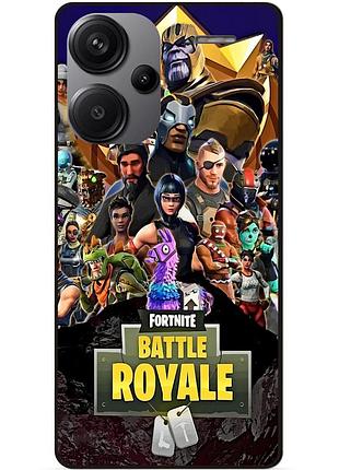 Чехол силиконовый бампер для xiaomi redmi note 13 pro plus 5g с рисунком фортнайт fortnite