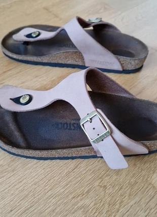 Шкіряні шльопанці на корку birkenstock / розмір 37 оригінал