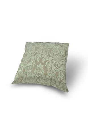 Подушка декоративна firanka damask 50х50см 1шт бежевий з молочним (п_0828)