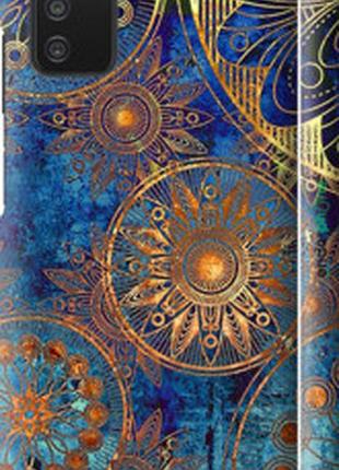 Чехол на samsung galaxy a03s a037f золотой узор "678m-2381-2448"