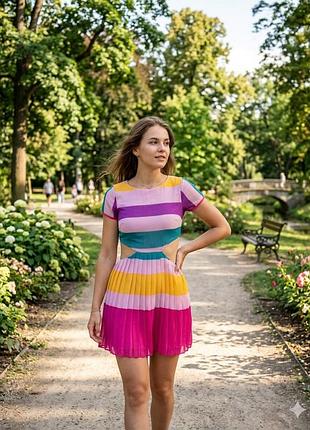 Сукня різнокольорова на пілкладці "rare"