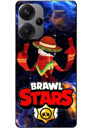 Чехол силиконовый бампер для xiaomi redmi note 13 pro plus 5g с героем космический бравл эдгар