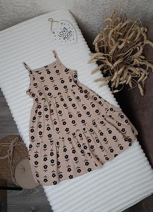 Коттоновый сарафан в цветах от primark 6-7 лет (116-122)