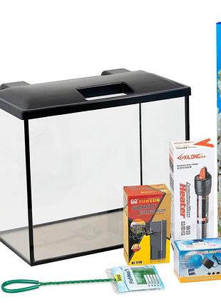 Аквариумный комплект природа скалярия led прямой 40х25х34 см 34 л