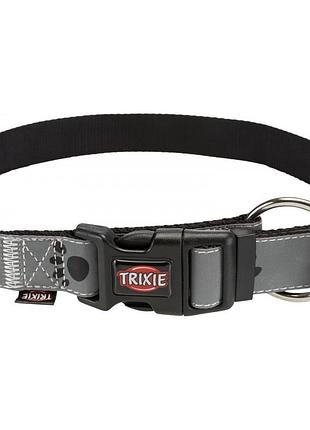 Ошейник trixie для собак silver reflect с лапами светоотражающий серый размер l-xl 40-65 см/25 мм