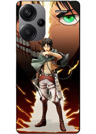 Чехол силиконовый бампер для xiaomi redmi note 13 pro plus 5g с рисунком атака титанов attack on titan