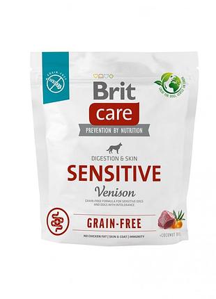 Корм сухий brit care dog grain-free sensitive для собак з чутливим травленням та харчовою непереносимістю беззерновий з олен