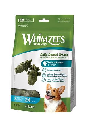 Ласощі whimzees alligator д/собак у формі алігатора s 24 шт