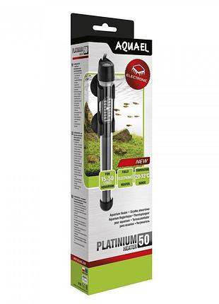 Обігрівач aquael platinum heater 50 для акваріума з електронним термостатом 15-50 л 50 вт 22,5см