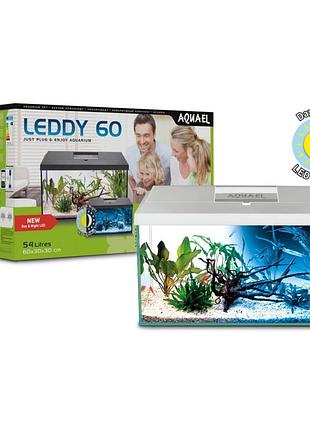Аквариумный комплект aquael leddy day night с балкой прямой белый 54 л