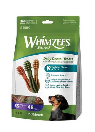 Лакомство whimzees toothbrush д/собак в виде зубной щетки xs 48 шт