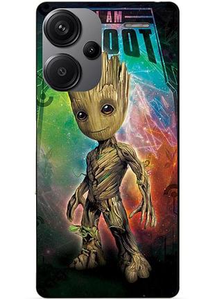 Силіконовий чохол бампер для xiaomi redmi note 13 pro plus 5g з малюнком groot грут стражі галактики