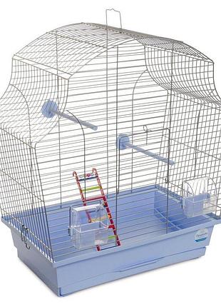 Клетка природа мэри для мелких декоративных птиц хром/голубая 44x27x54 см